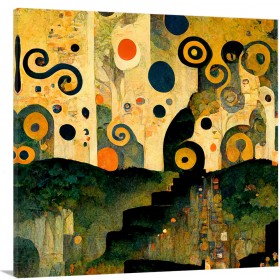 Cuadro abstracto moderno y decorativo estilo Klimt 01 - Cuadrostock