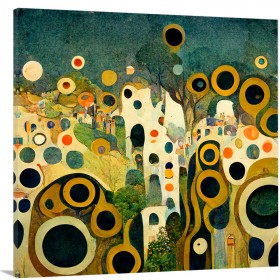 Cuadro abstracto moderno y decorativo estilo Klimt 02 - Cuadrostock