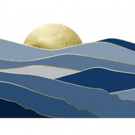 Navy Gold Landscape 2 - Cuadrostock