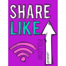 Share Like Follow - Cuadrostock