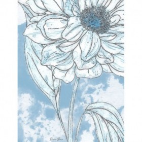 Blue Floral 2 - Cuadrostock
