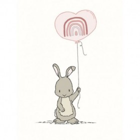 Bunny Heart Balloon - Cuadrostock