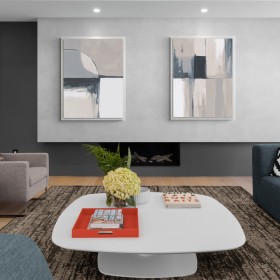 Díptico con cuadros verticales decorativos disponible en varios tonos de marco