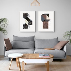 copy of Conjunto de 2 cuadros abstractos