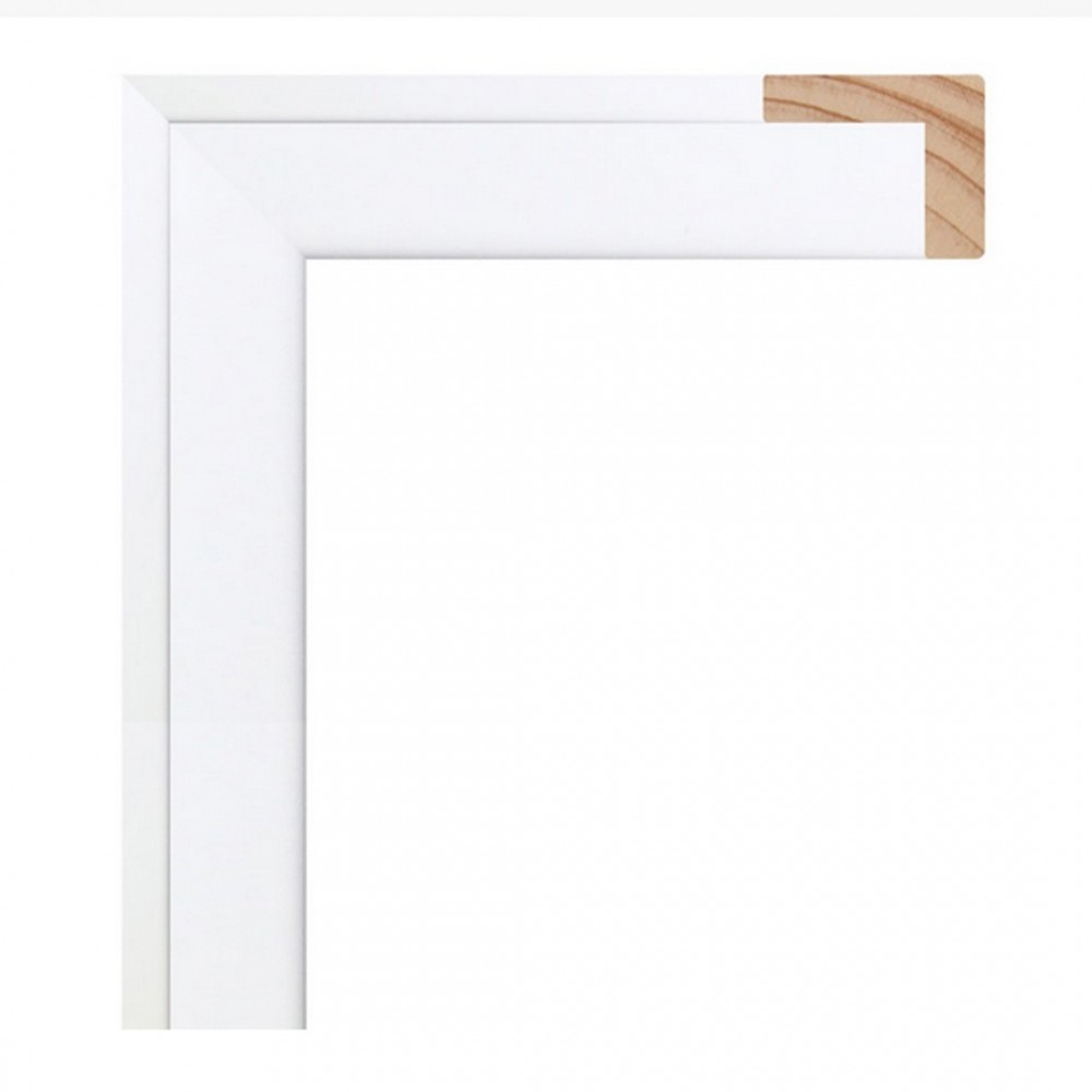 Conjunto de 3 cuadros trípticos de líneas con fondo blanco con marco negro  de madera 35x45