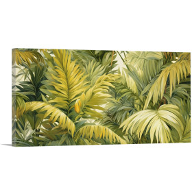 Cuadro tropical con hojas - Cuadrostock