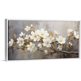 Cuadro decorativo de flores blancas - Cuadrostock