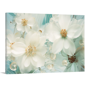 Cuadro relajante de flores blancas - Cuadrostock