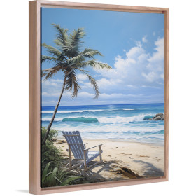 Diseño de cuadro de playa caribe - Cuadrostock