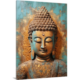 Cuadro zen con estatua de Buda - Cuadrostock