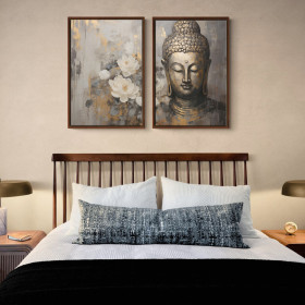Conjunto de 2 lienzos: Un toque Zen para el dormitorio - Cuadrostock
