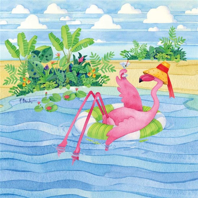 Martini Float Flamingo - Cuadrostock