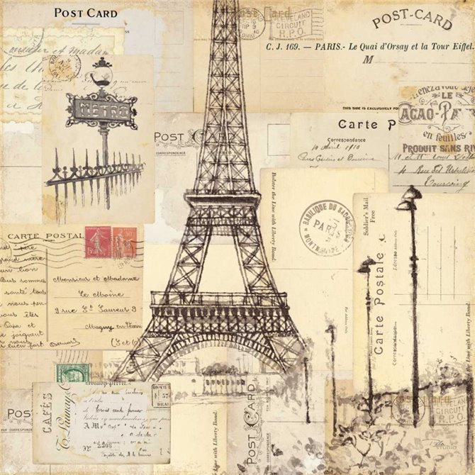 Paris Collage II - Cuadrostock