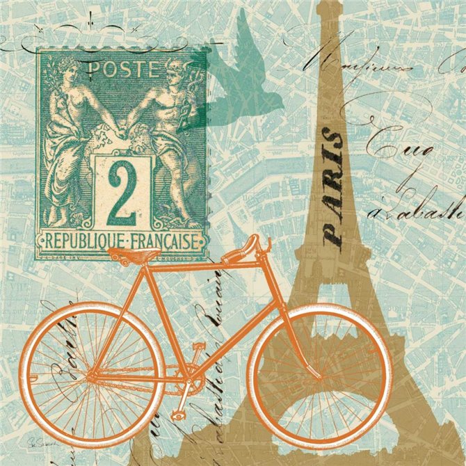 Postcard from Paris Collage - Cuadrostock