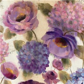 Blue and Purple Flower Song III - Cuadrostock