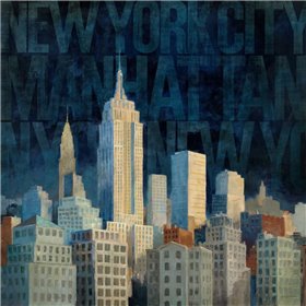 Midnight in Midtown Words - Cuadrostock