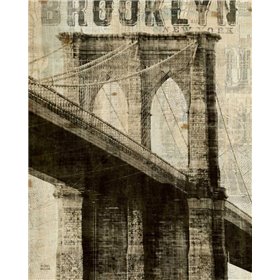 Vintage NY Brooklyn Bridge - Cuadrostock