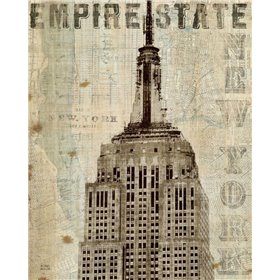 Vintage NY Empire State Building - Cuadrostock