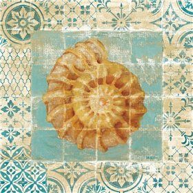 Shell Tiles I Blue - Cuadrostock