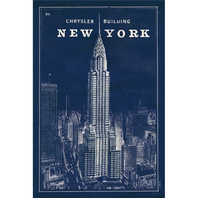 Blueprint Map New York Chrysler Building - Cuadrostock