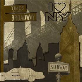 I Love NY In Gray