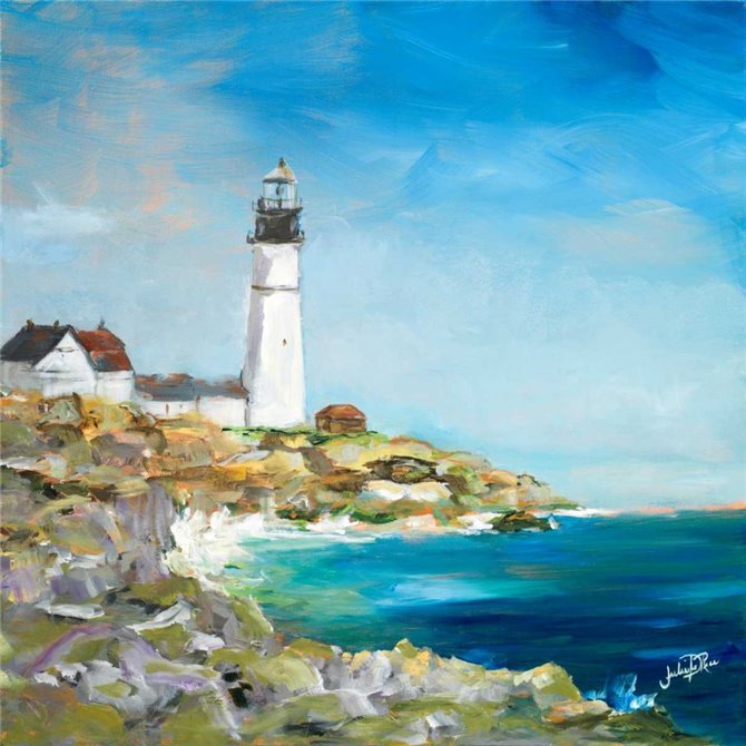 Lighthouse on the Rocky Shore I