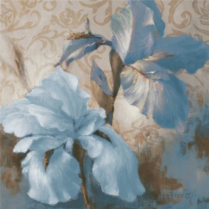 Soft Blue Blooms I