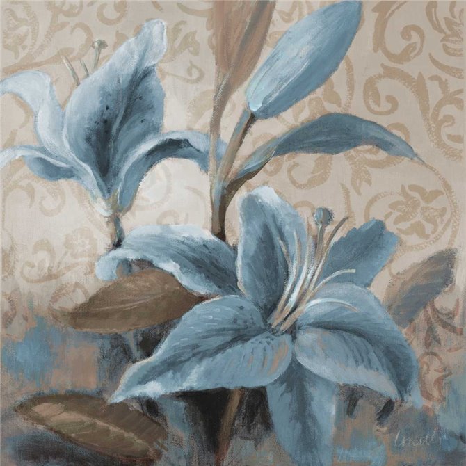 Soft Blue Blooms II - Cuadrostock