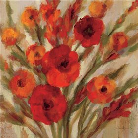 Crimson Blooms II - Cuadrostock
