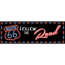 Neon Route 66 - Cuadrostock