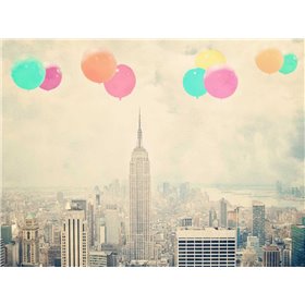 NYC Balloons With Clouds