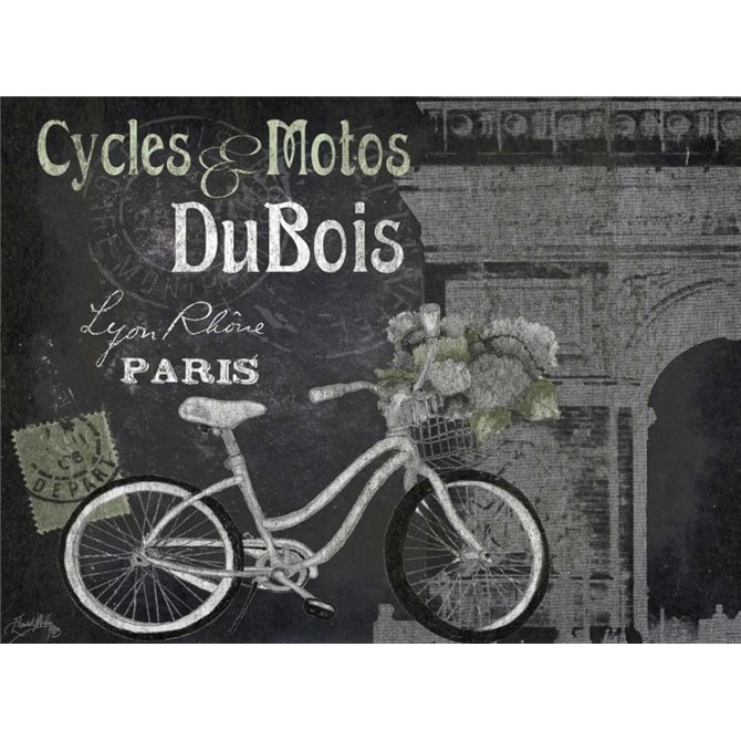 Paris Bike on Chalk Border II - Cuadrostock