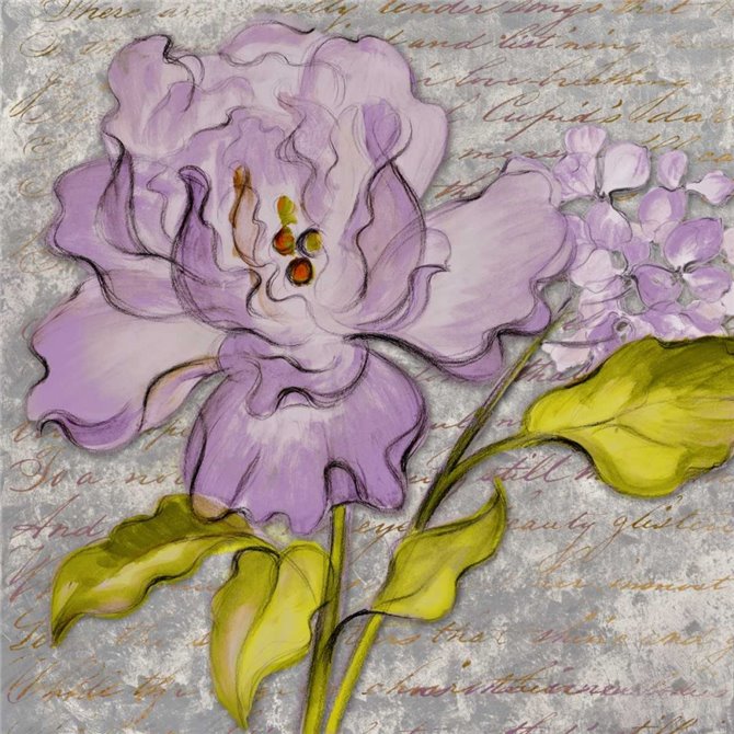 Purple Florals II - Cuadrostock