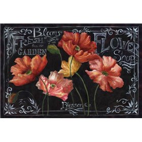 Flowers in Bloom Chalkboard Landscape  - Cuadrostock