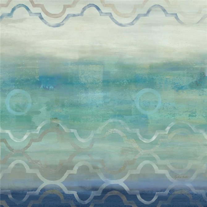 Abstract Waves Blue-Gray I - Cuadrostock