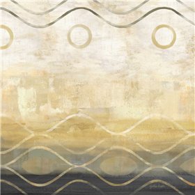 Abstract Waves Black-Gold II - Cuadrostock