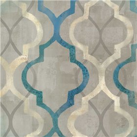 Abstract Waves Blue-Gray Tiles III - Cuadrostock