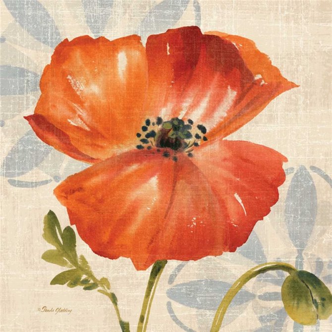 Cuadro para dormitorio - Watercolor Poppies I - Cuadrostock