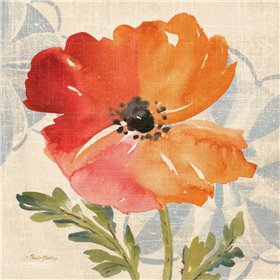 Watercolor Poppies V