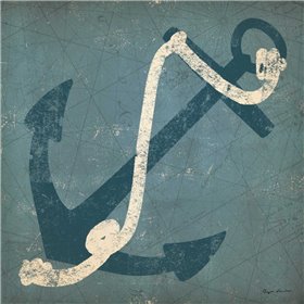 Nautical Anchor Blue - Cuadrostock