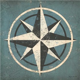 Nautical Compass Blue - Cuadrostock