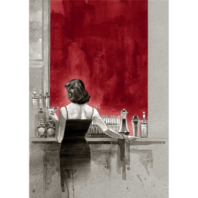 Evening Lounge Red Study