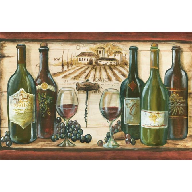 Wooden Wine Landscape