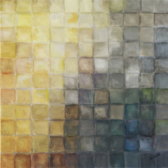 Yellow Gray Mosaics II - Cuadrostock