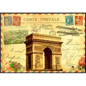 Vintage Paris Postcard Arc de Triomphe - Cuadrostock