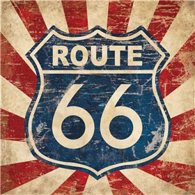 Route 66 I Sq - Cuadrostock