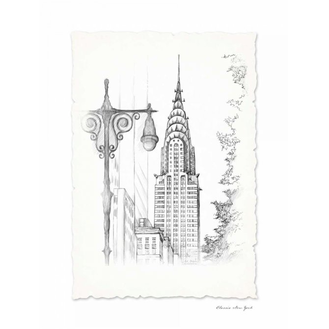 New York Avenue Pen and Ink - Cuadrostock