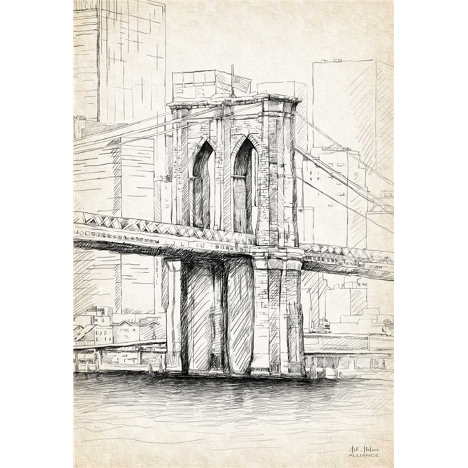 Brooklyn Bridge Sketch - Cuadrostock