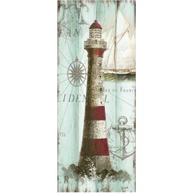 Antique La Mer Lighthouse Panel I - Cuadrostock