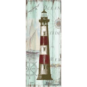 Antique La Mer Lighthouse Panel II - Cuadrostock